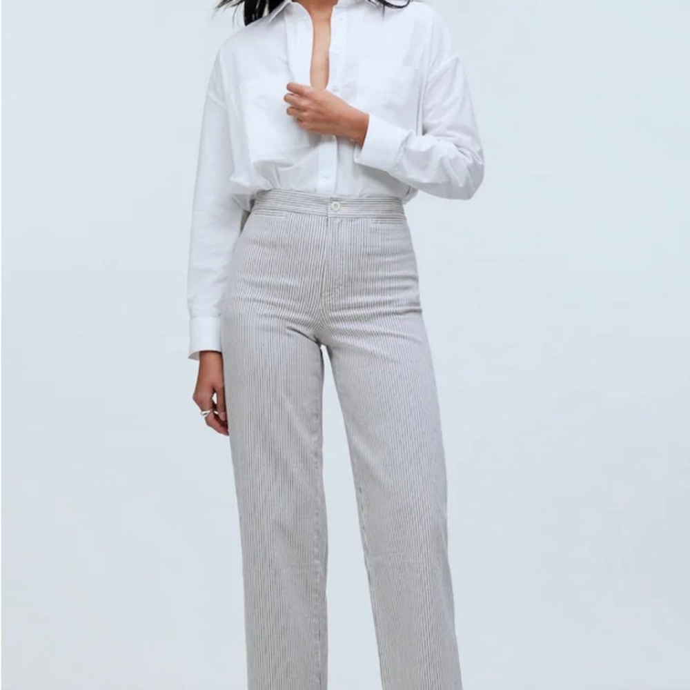 The Emmett Wide Leg Crop Pant: Welt Pocket Edition